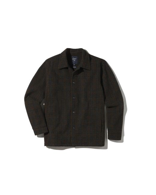 Grayers Black Watson Wool Car Coat for men