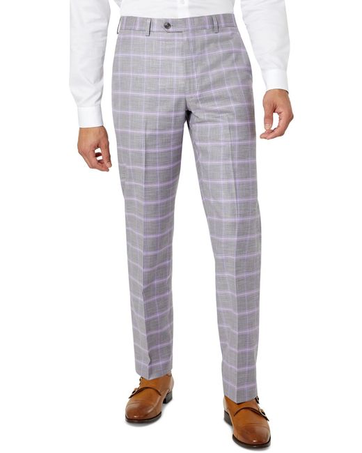 Sean John Gray Classic Fit Pattern Suit Pants for men