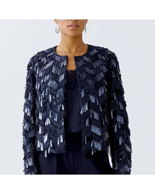 Ouí Blue Sequin Jacket