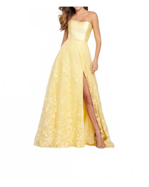 Ellie Wilde Prom Dress in Yellow | Lyst