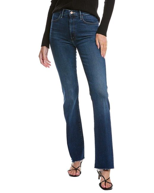 Mother Blue The Hustler Heel Fray Yakkity Yak Flare Jean