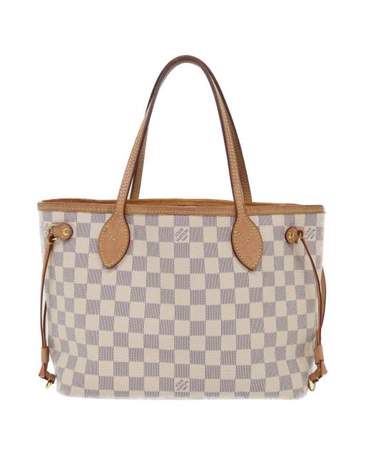 Louis Vuitton White Neverfull Pm Canvas Tote Bag (pre-owned)