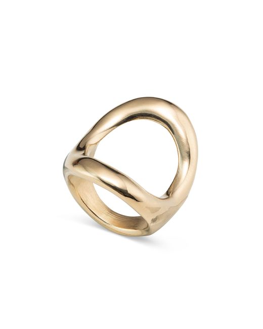 Uno De 50 Golden Oval Statement Ring in Metallic | Lyst