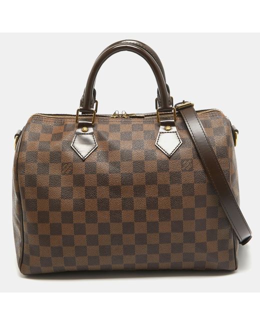 Louis Vuitton Brown Damier Ebene Canvas Speedy Bandouliere 30 Bag