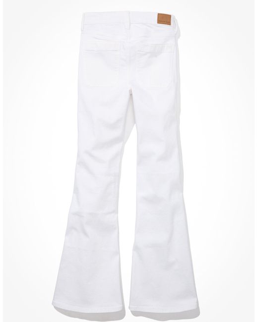 American Eagle Outfitters White Ae Ne(x)t Level Festival Flare Jean