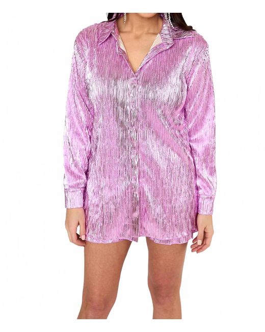 BuddyLove Pink Veronica Shorts And Long Sleeve Top Set