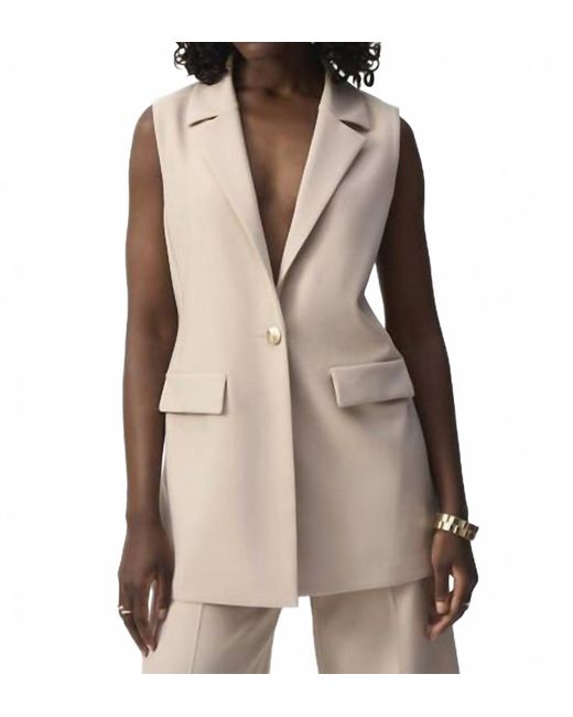 Joseph Ribkoff Natural Formal Sleeveless Vest