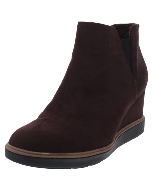 Dr. Scholls Johnnie Comfort Insole Ankle Wedge Boots in Brown | Lyst