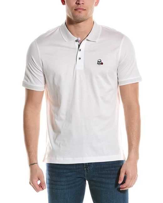 Robert Graham White Archie 2 Classic Fit Polo Shirt for men
