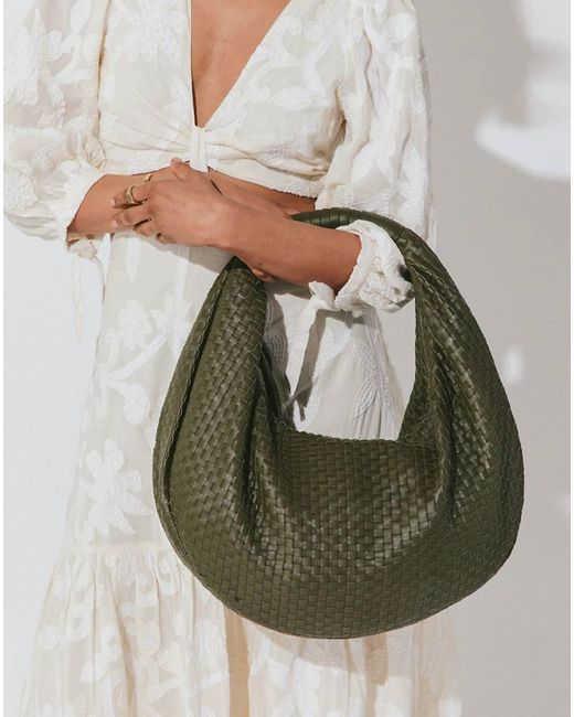 Cleobella Green Hobo Woven Bag