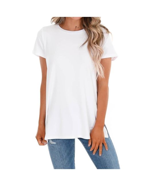 Spanx P. L.t Short Sleeve Tee In White