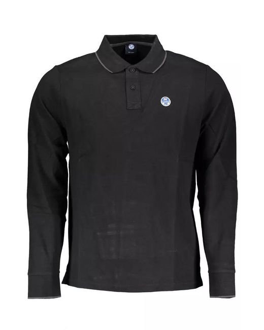 North Sails Black Cotton Polo Shirt for men