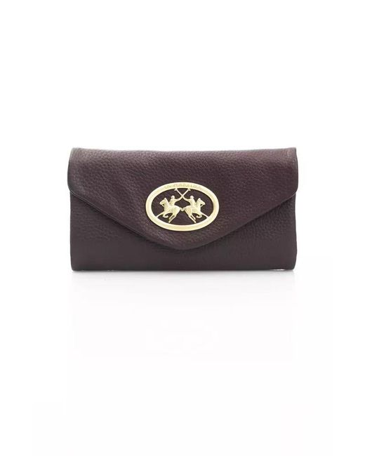 La Martina Black Sleek Elegance Leather Wallet