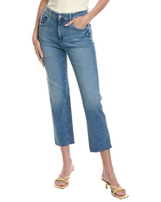 DL1961 Blue Patti Glacier High-rise Straight Jean