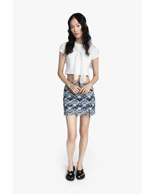 Anna Sui Blue Sailor Deco Tee