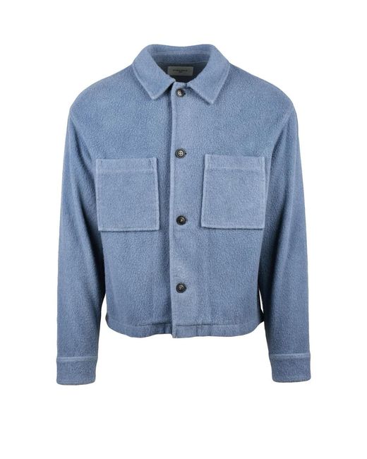 Circolo 1901 Blue Virgin Wool-Blend Jacket for men