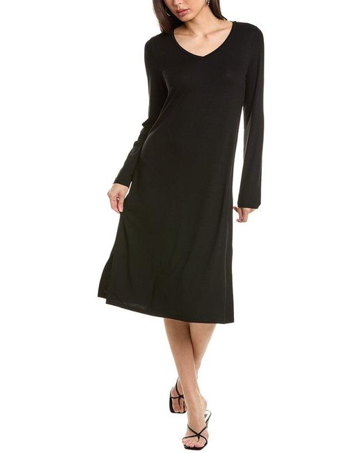 Eileen Fisher Black V-neck Dress