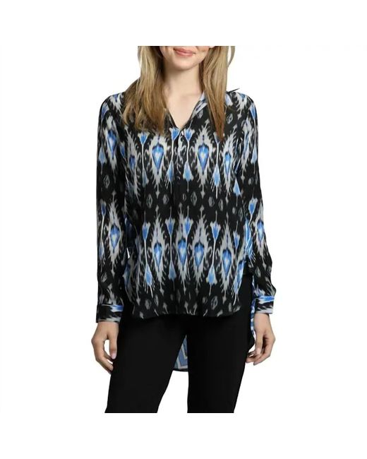 Apny Black Abstract Print Blouse