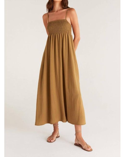 Z Supply Beachside Midi Dress in Natural Lyst