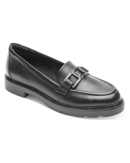 Rockport Black Kacey Chain Leather Slip On Loafers