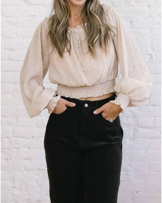 GRADE & GATHER Black Nat Top