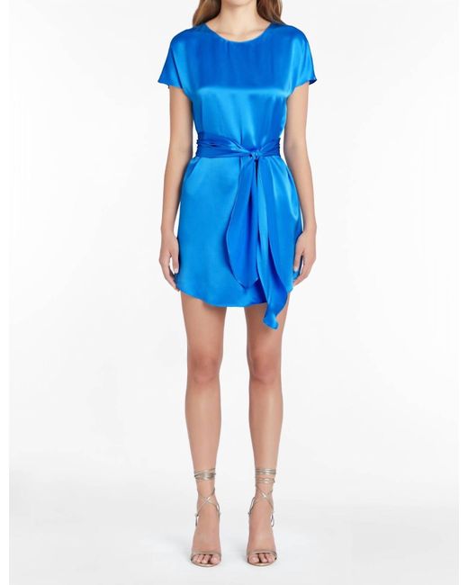 Amanda Uprichard Blue Lucita Silk Dress