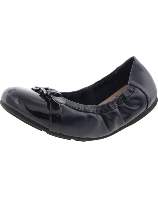 Easy Spirit Blue Kenna3 Buckle Manmade Ballet Flats