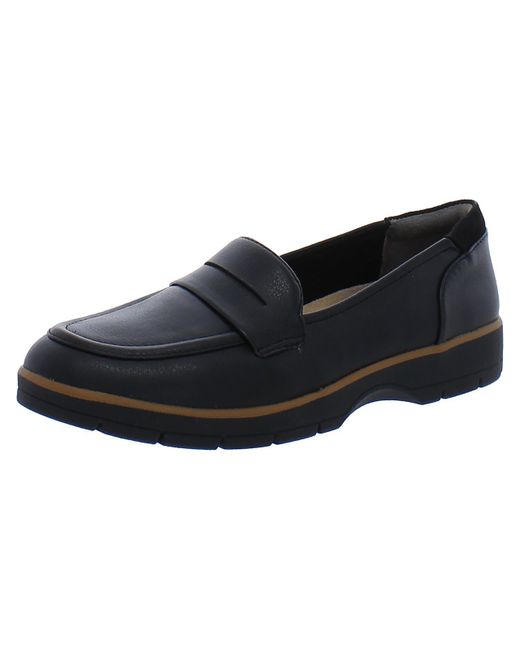 Dr. Scholls Black Nice Day Faux Leather Slip-on Loafers