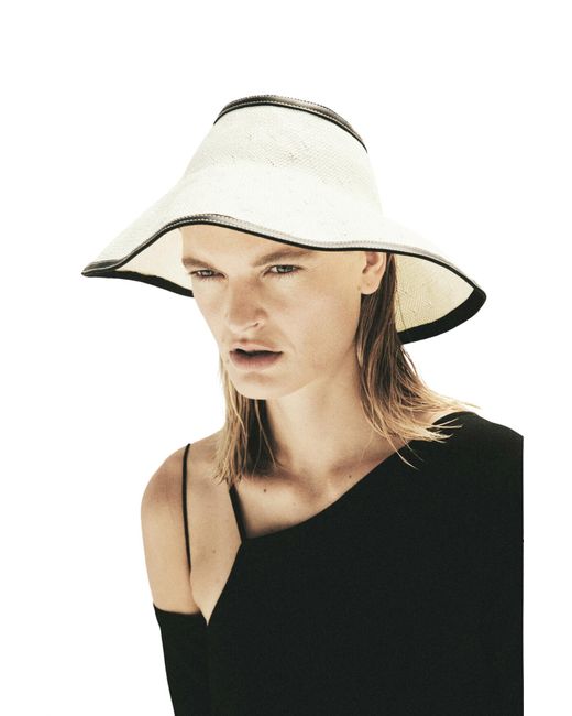 Janessa Leone White Odette Packable Straw Hat