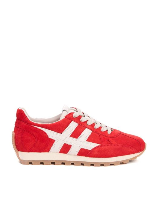 Hogan Red Running 86R Suede Sneakers for men