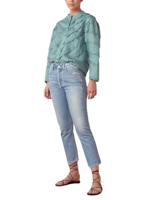 Sea Blue Shannon Blouse