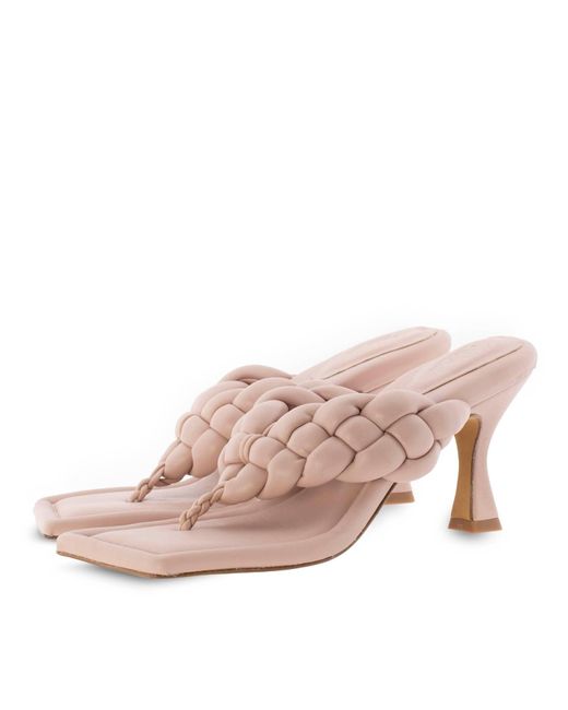 Toral Pink Braided Leather Sandal