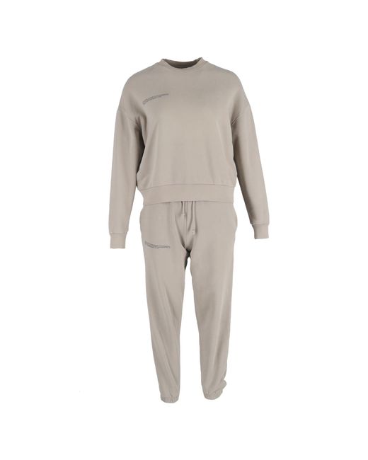 PANGAIA Gray Logo-Print Sweater And Jogger Pants Set