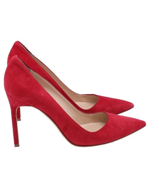 Manolo Blahnik Red Pointed Pumps