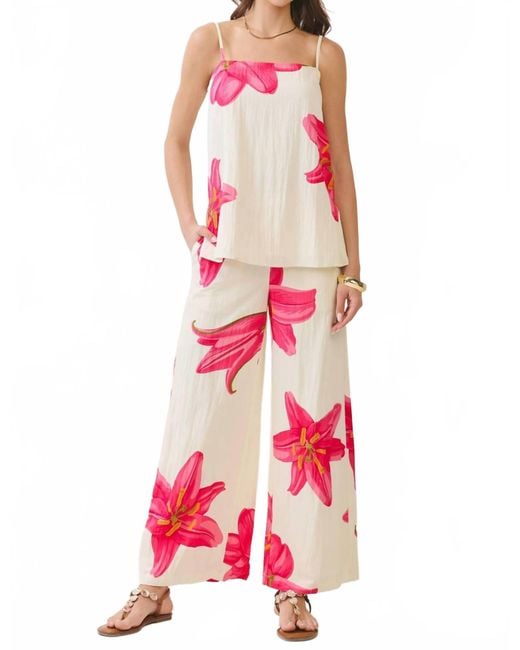 TCEC Pink Beach Floral Pant Set