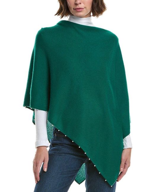 Sofiacashmere Green Sofiacashmere Knit Wool & Cashmere-Blend Poncho