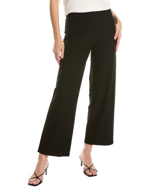 Eileen Fisher Black Petite High Waisted Wide Flare Pant