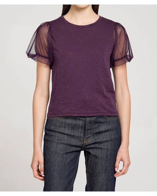Goldie Purple Tulle Princess Sleeve Tee