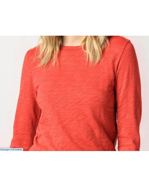 Lilla P Pink Long Sleeve Crew Neck With Back Seam
