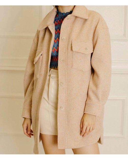 Storia Natural Classic Cozy Jacket In Beige