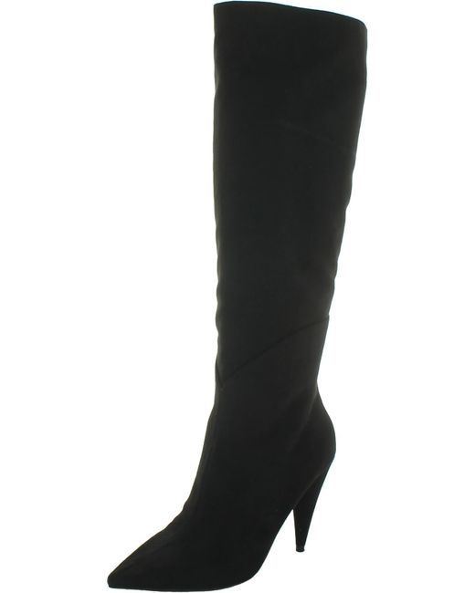 Jessica Simpson Black Maynard Textile Faux Suede Thigh-high Boots