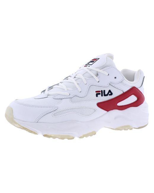 Fila Ray Tracer Leather Lace Up Casual And Fashion Sneakers in White for  Men | Lyst