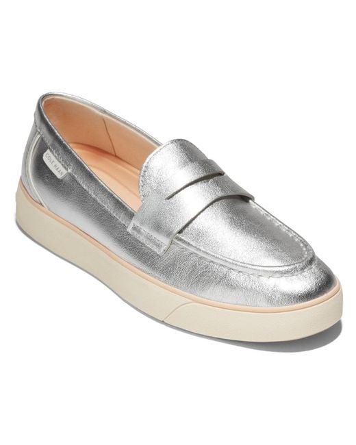 Cole Haan White Nantucket 2.0 Leather Lifestyle Loafers