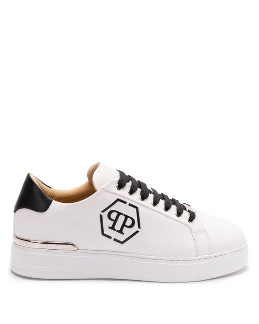 Philipp Plein White Sneakers With Contrasting Heel Counter for men