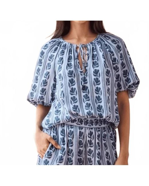 Omika Blue Isla Blouse