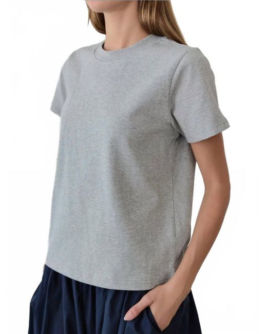 ALL ROW Gray Thick Basic Tee