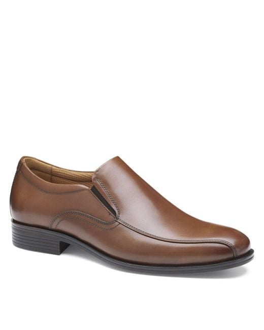 Johnston & Murphy Brown Reeve Run Off Slip On Dress Shoe for men