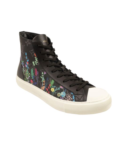 Louis Vuitton Black Leather Eclipse Tattoo Hi Top Sneakers for men