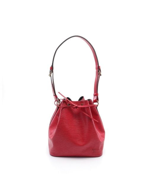 Louis Vuitton Red Peti Noe Epi Castilian Shoulder Bag Leather
