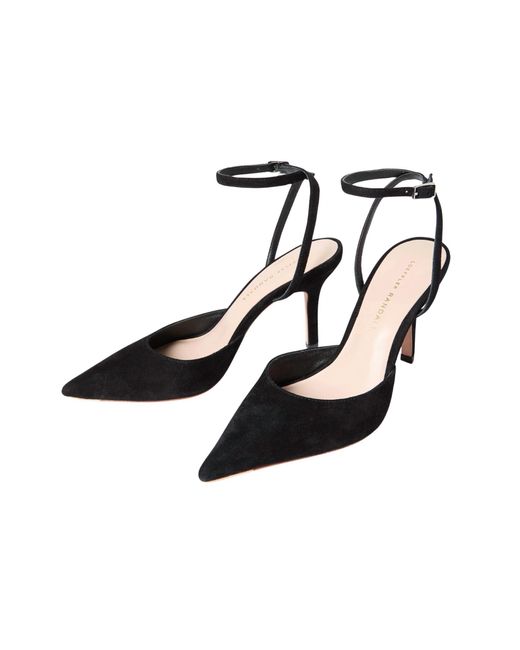 Loeffler Randall Black Jaden Pointed Toe Ankle Strap Pump